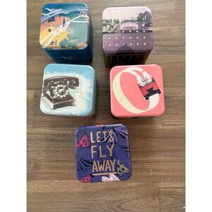 Fossil Tin Collectible Set of 5 Watch Boxes